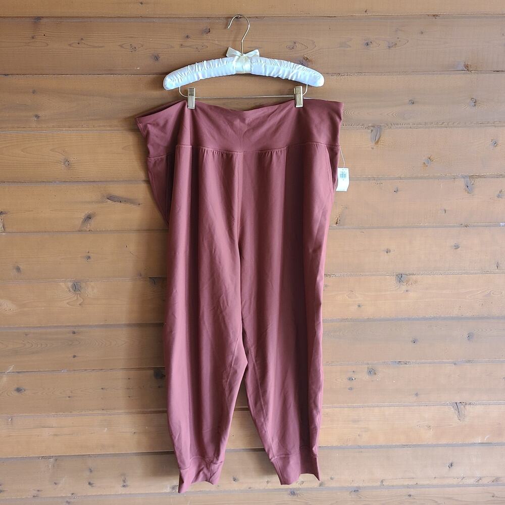 Old Navy Jogger Powersoft High Rise Ankle Pant NWT 3X Workout Pant Bottom Rust - Picture 2 of 5